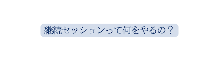 継続セッションって何をやるの